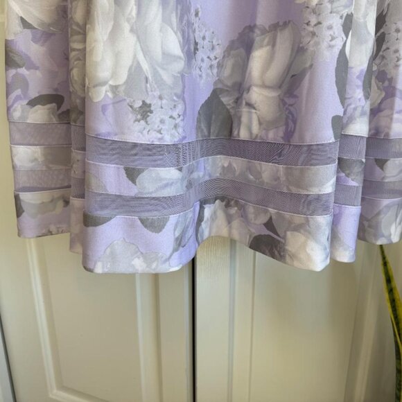 Scuba Crepe Crew Neck Sleeveless Floral Dress - Picture 3 of 4